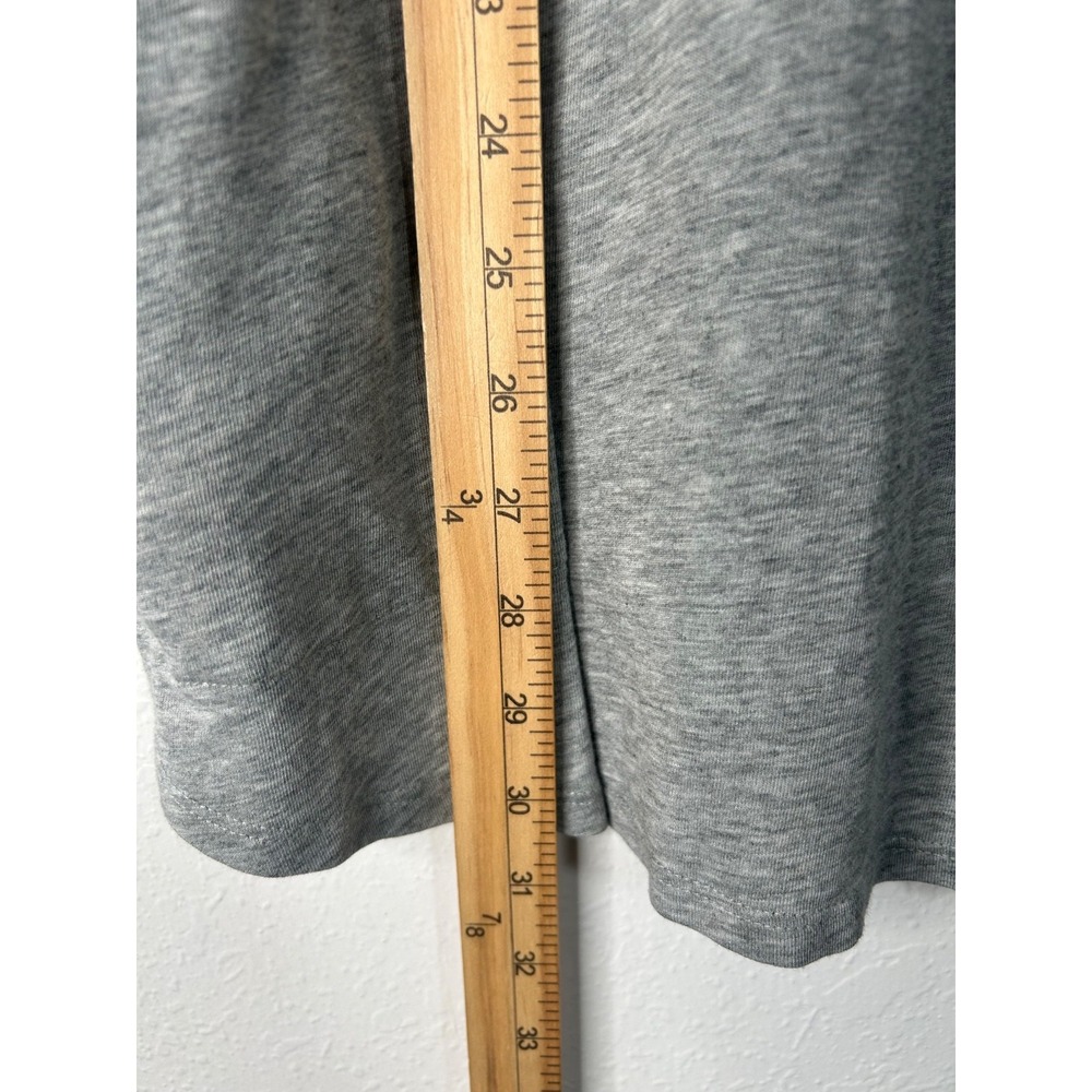 J Jill Pure Jill PJ Crew Neck Shirttail Tunic Grey Size L Pajama Top Loungewear - Picture 9 of 10